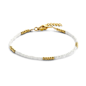 Kralenarmband met zwarte en gouden kralen