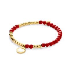 Kralenarmband parels met oogbedel