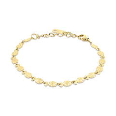 Flat Sunburst Disc Bracelet