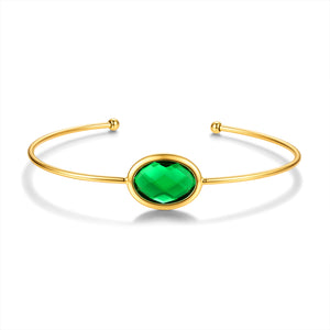 Armband met rode glazen stenen