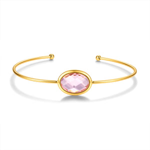 Armband met rode glazen stenen