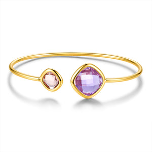 Armband met blauwe glazen steentjes