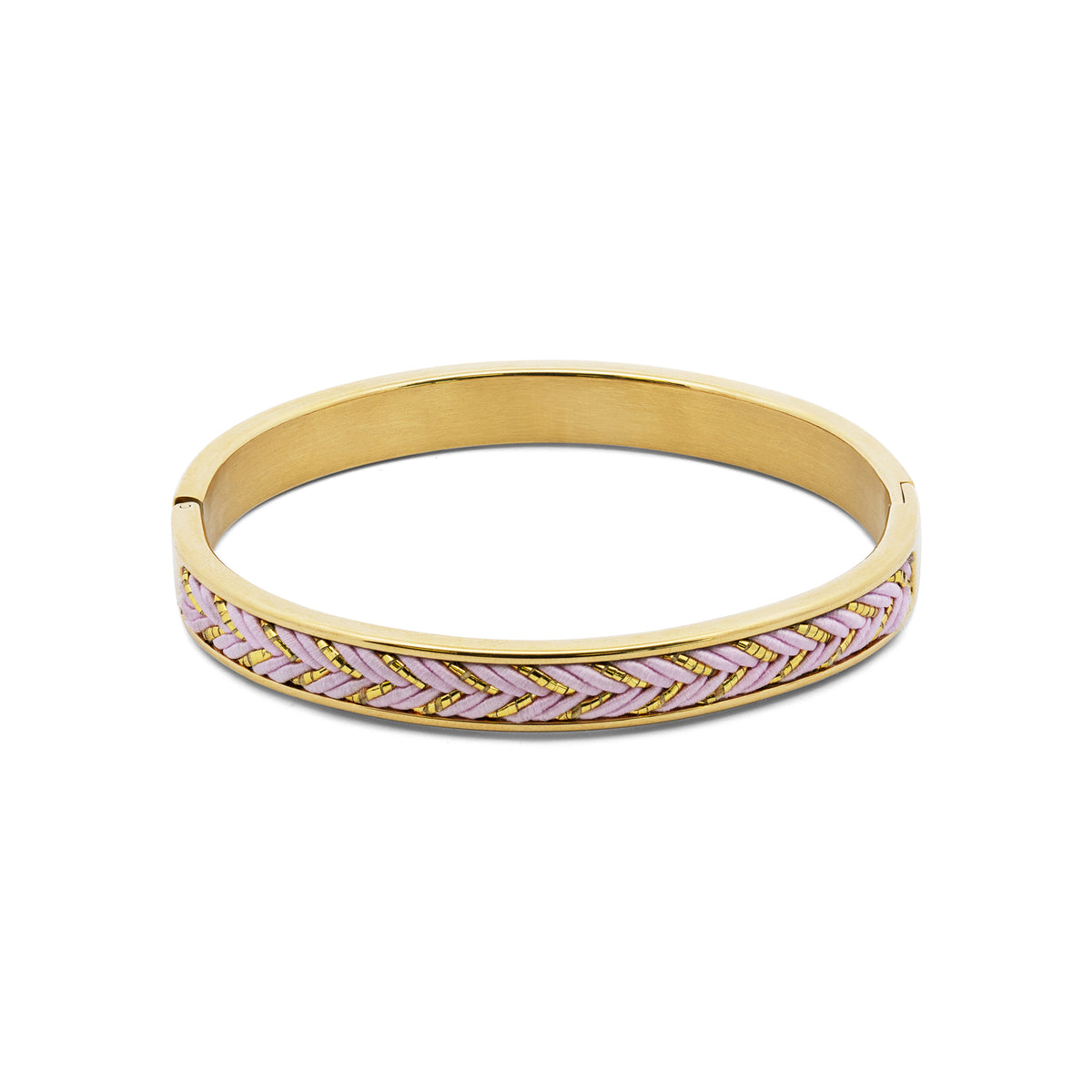 Braided Bangle with Gold Thread