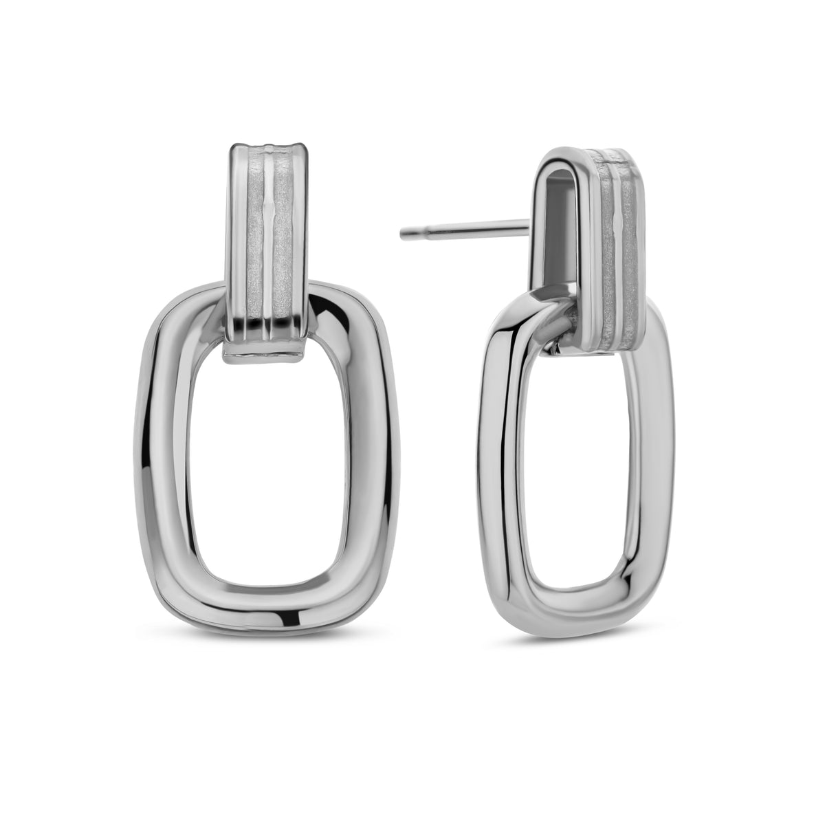 Double Link Hoop Earrings