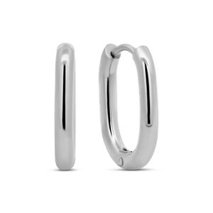 Oval Hoop Earrings