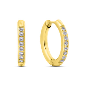 Classic Zirconia Hoop Earrings