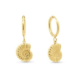 Ocean Spiral Shell Earrings