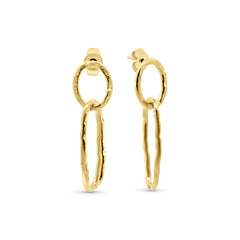 Rounded Link Stud Earrings