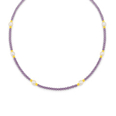 Tourmaline and Pearl Beaded Necklace