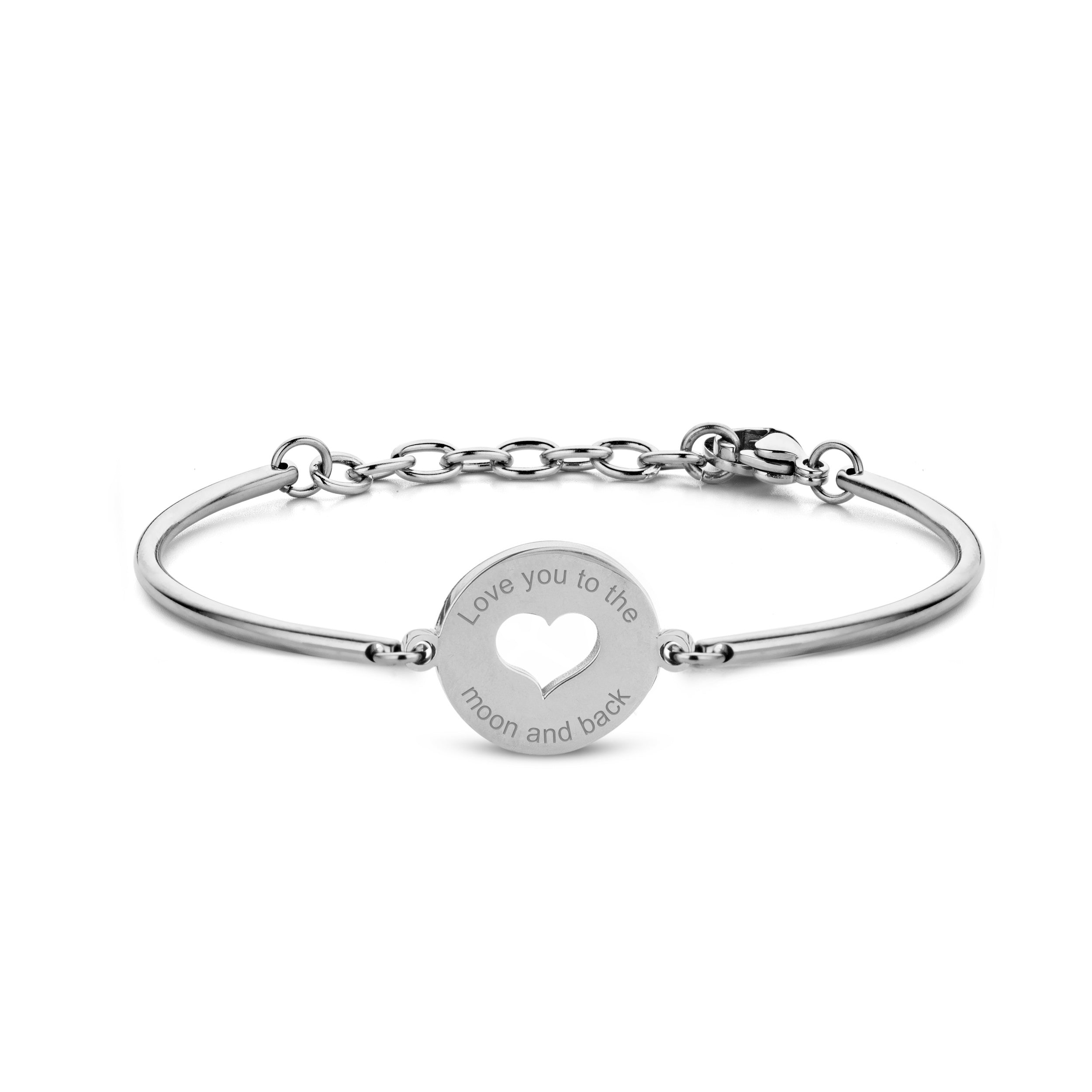 Armband met bedeltje 'ik hou van je tot de maan en terug'