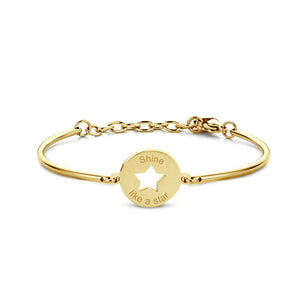 Armband met bedeltje 'straal als een ster'