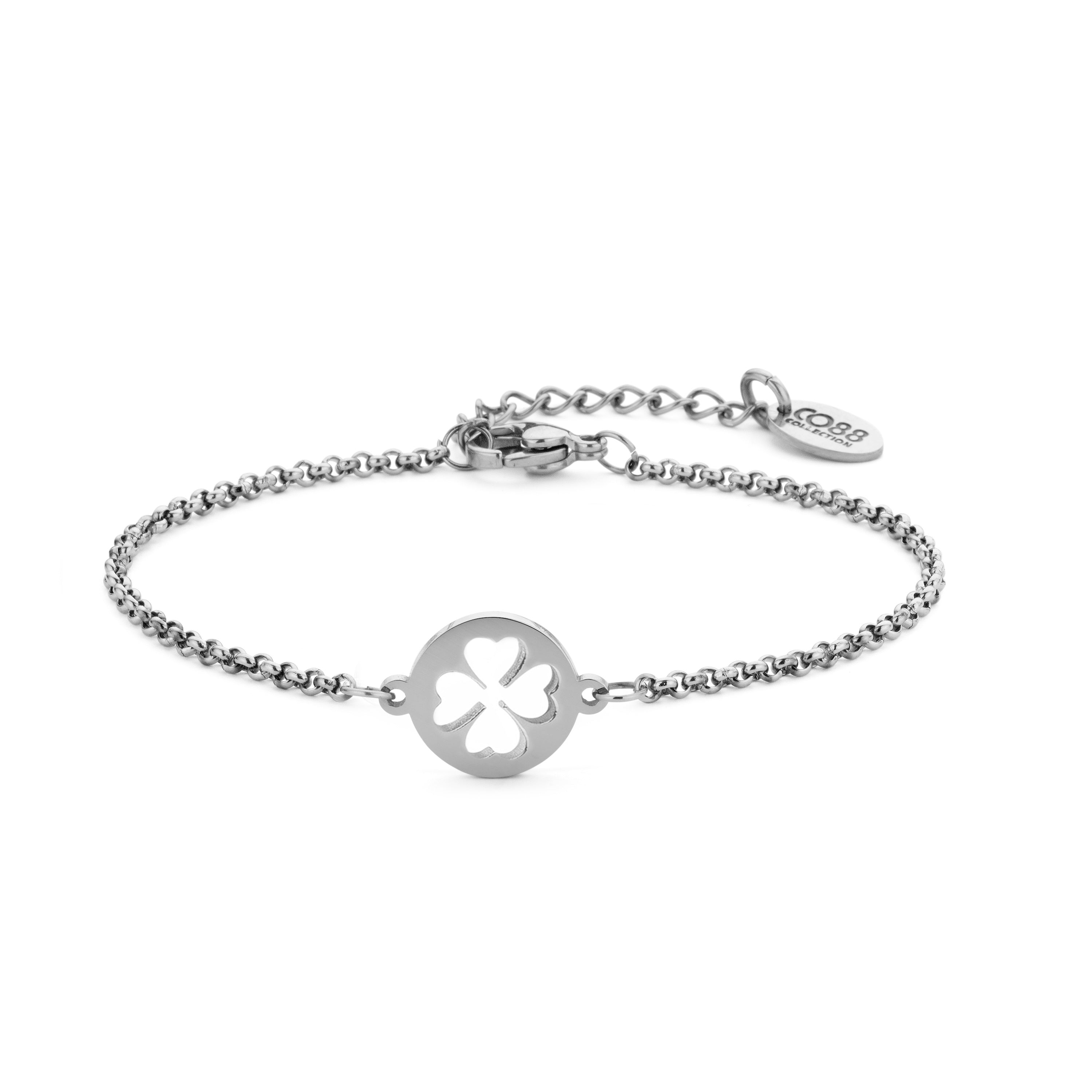 Armband met klavertje vier-bedel