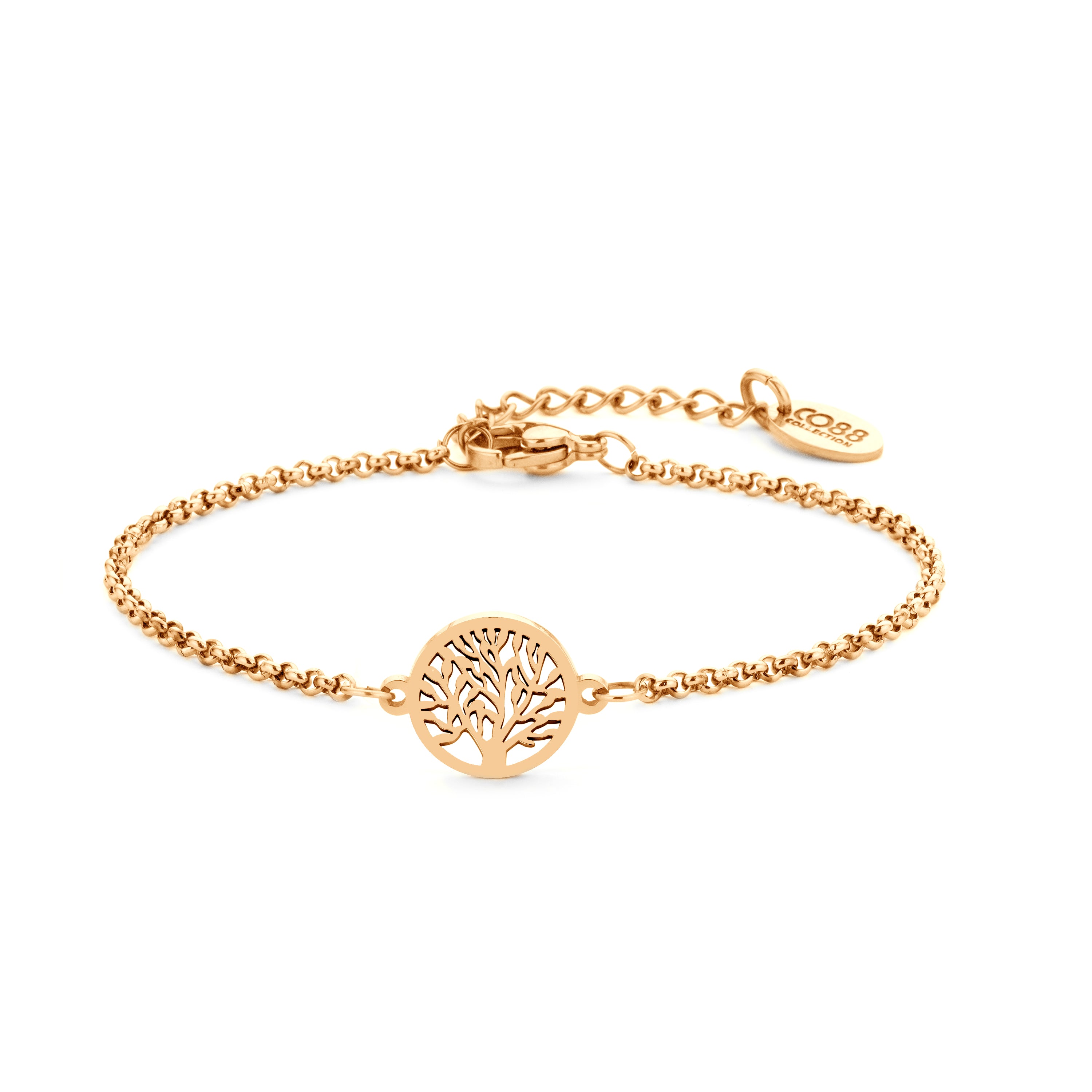 Round Tree of Life Chain Bracelet