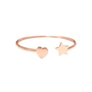 Bangle met hart- en sterbedel