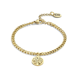 Schakelarmband met levensboom bedel