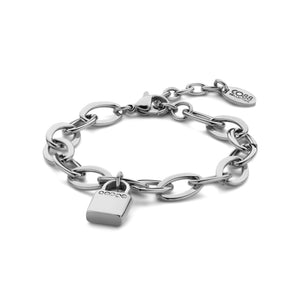 Schakelarmband met slotbedeltje