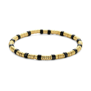 Kralenarmband met zwarte agaat kralen
