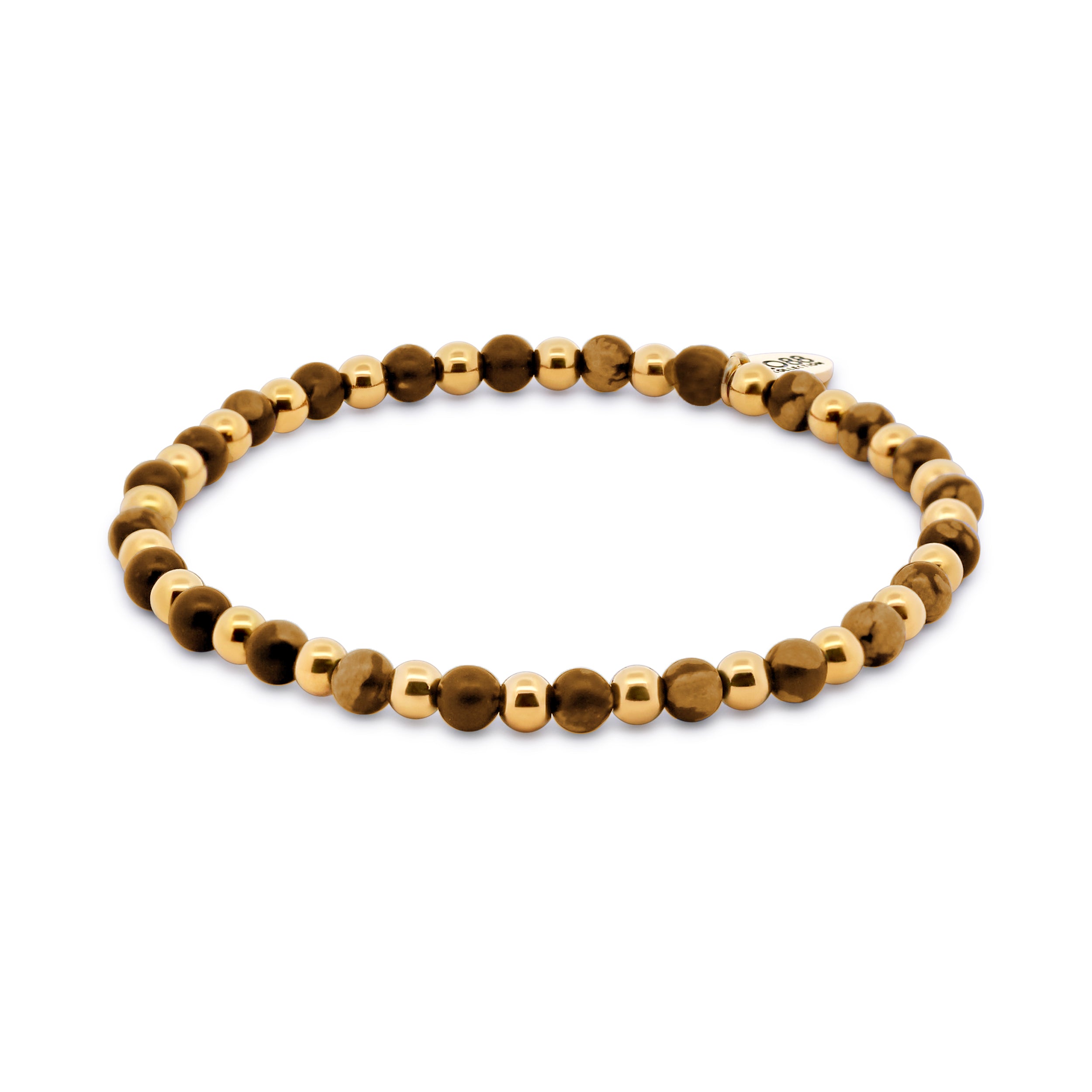 Kralenarmband met perzikkleurige aventurijnkralen
