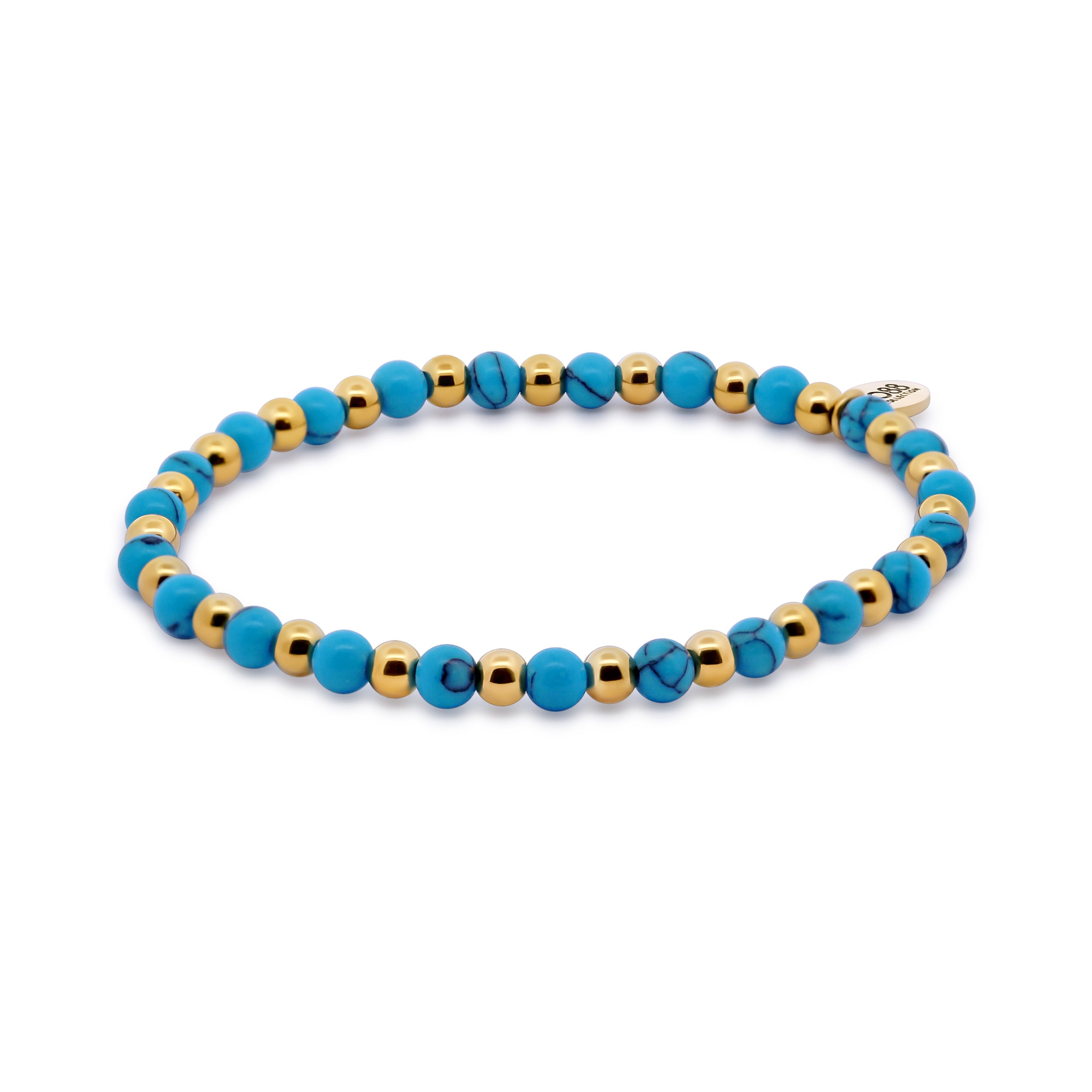 Kralenarmband met perzikkleurige aventurijnkralen