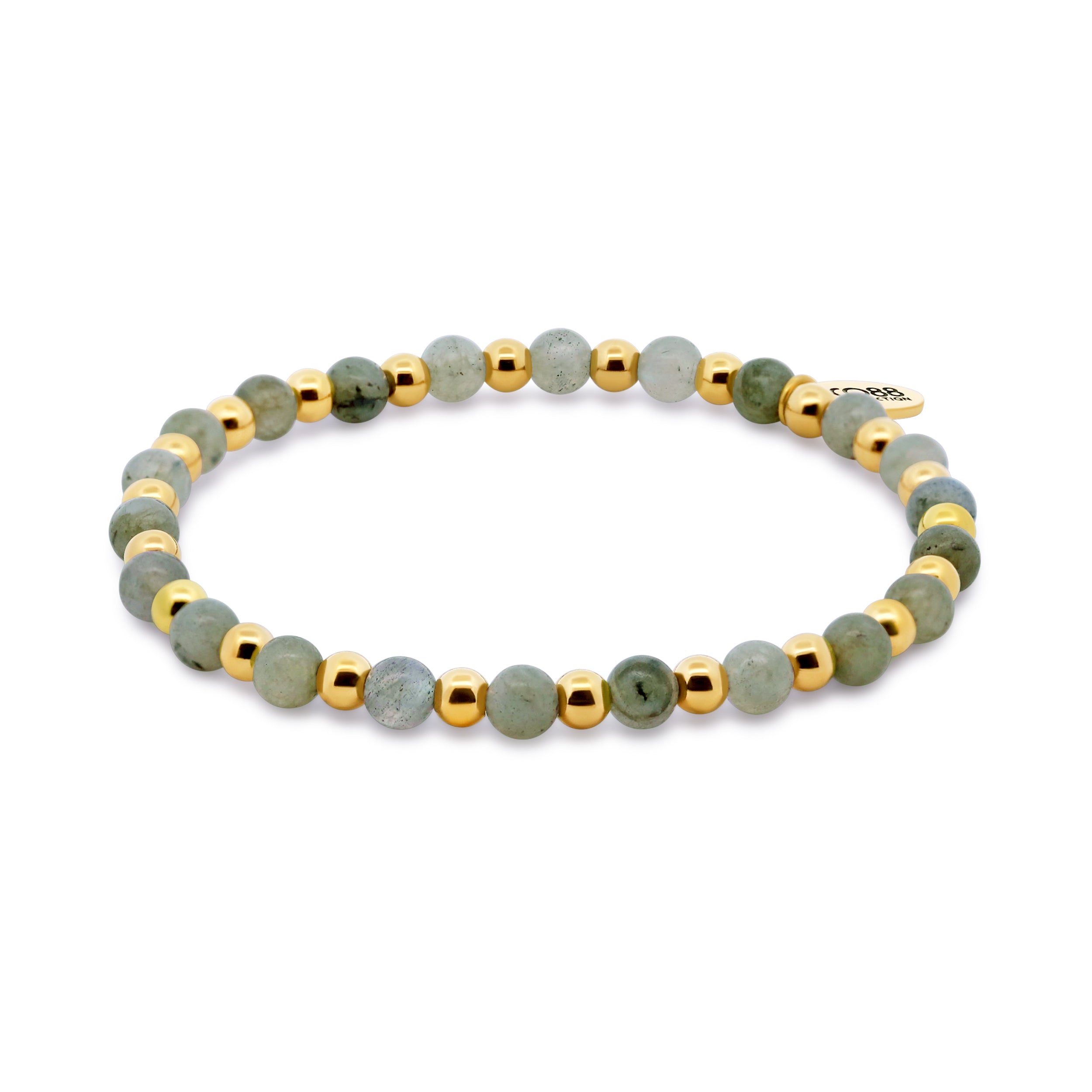 Kralenarmband met perzikkleurige aventurijnkralen