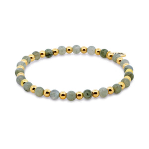 Kralenarmband met perzikkleurige aventurijnkralen