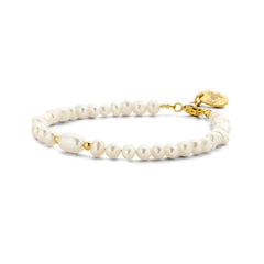 Pearl and Gold Bead Bracelet