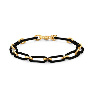 Schakelarmband emaille wit
