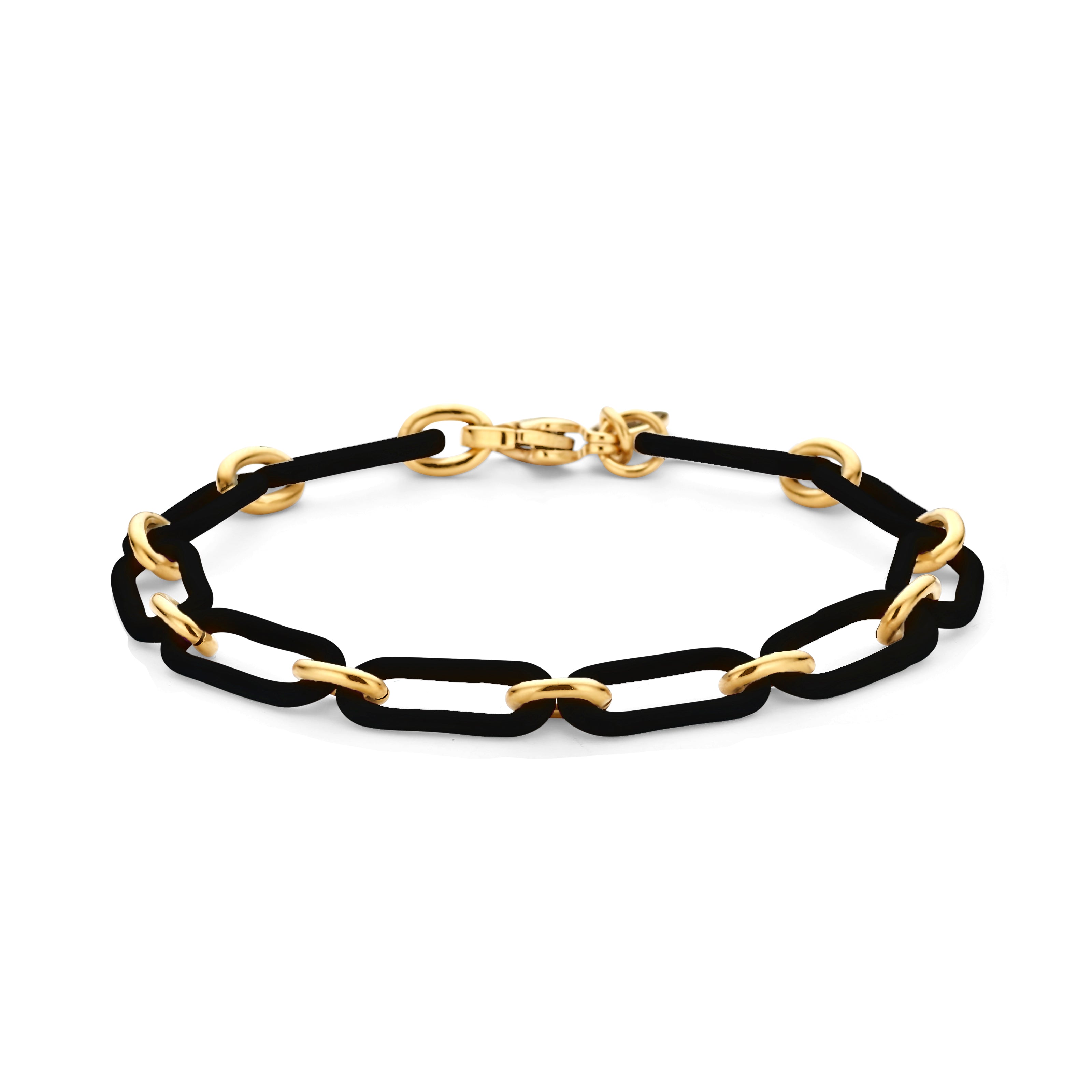 Schakelarmband emaille wit