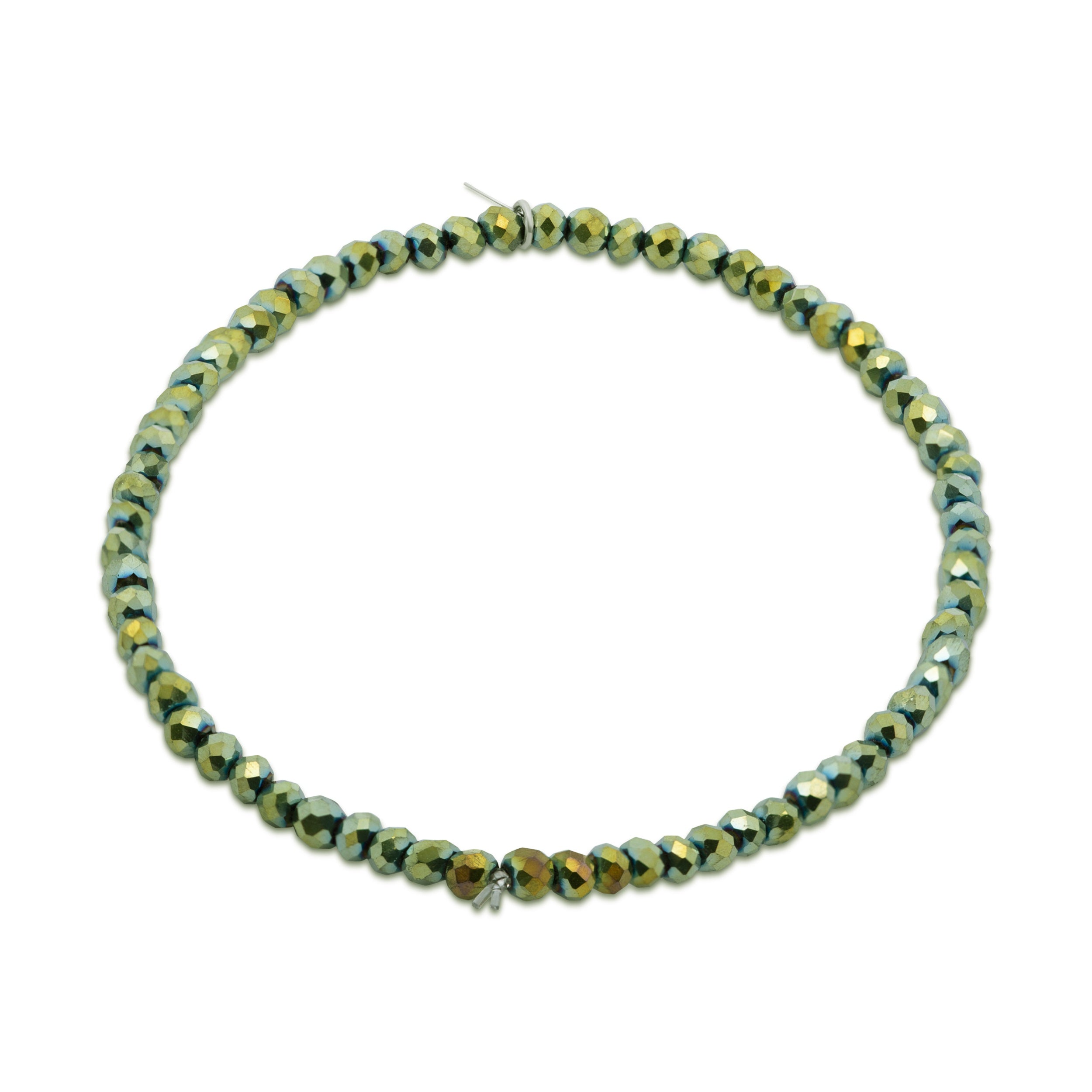 Kralenarmband met groene kristallen kralen
