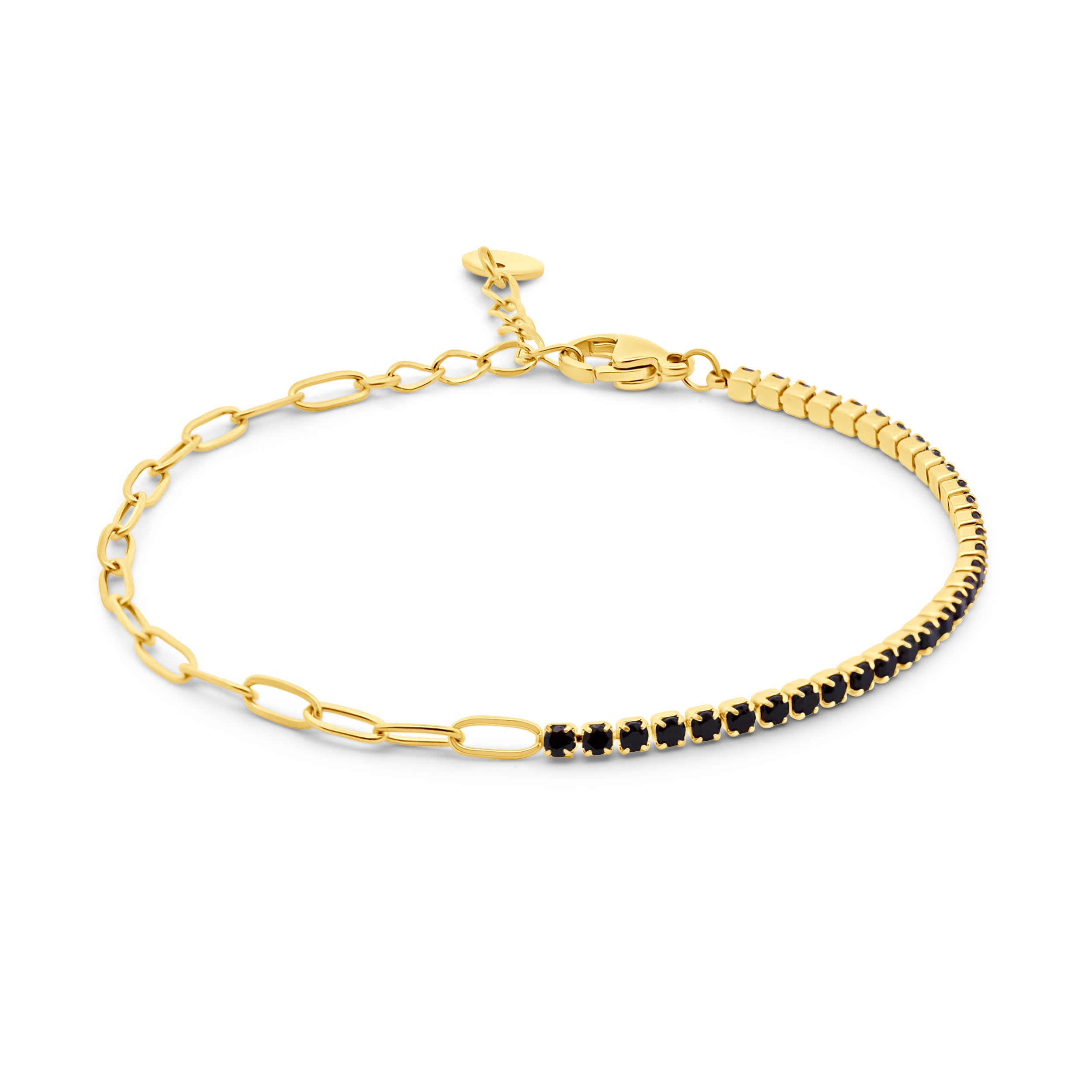 Oval Link Cubic Zirconia Bracelet