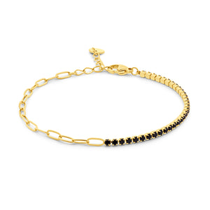 Oval Link Cubic Zirconia Bracelet