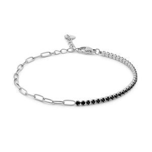 Oval Link Cubic Zirconia Bracelet
