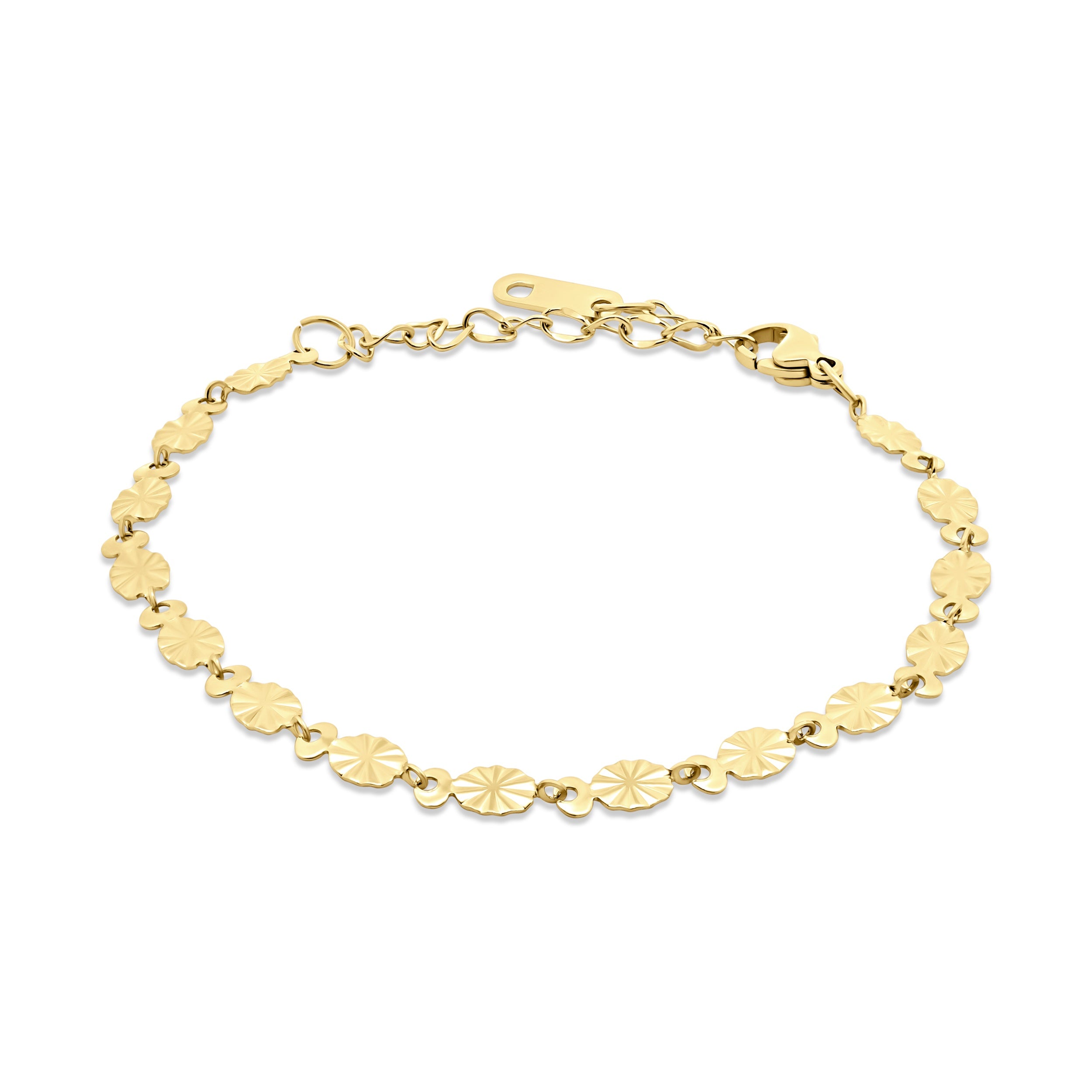 Schakelarmband met platte schelp