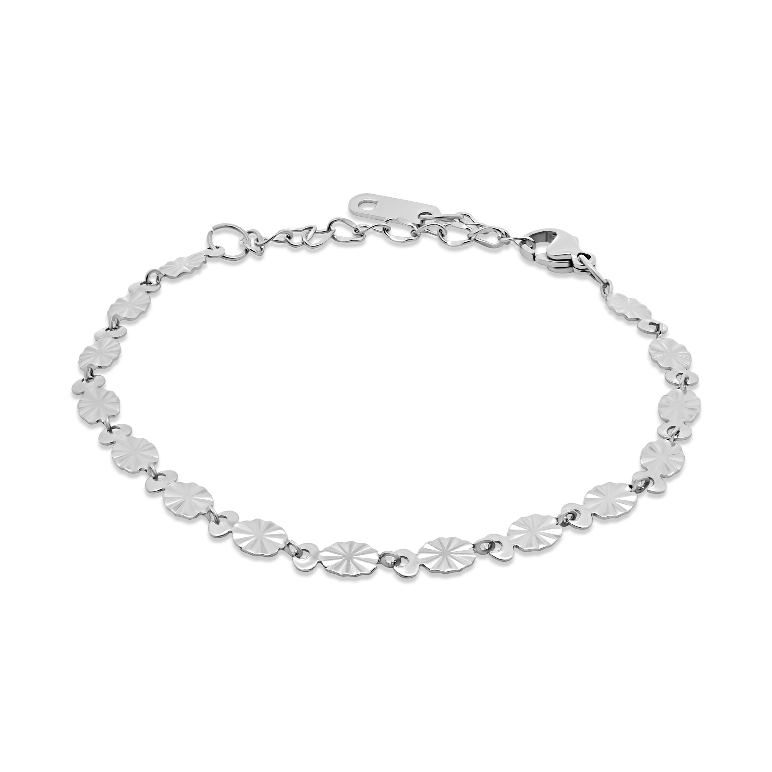 Schakelarmband met platte schelp