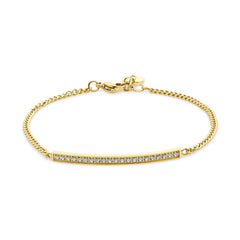 Armband met zirkonia staafje