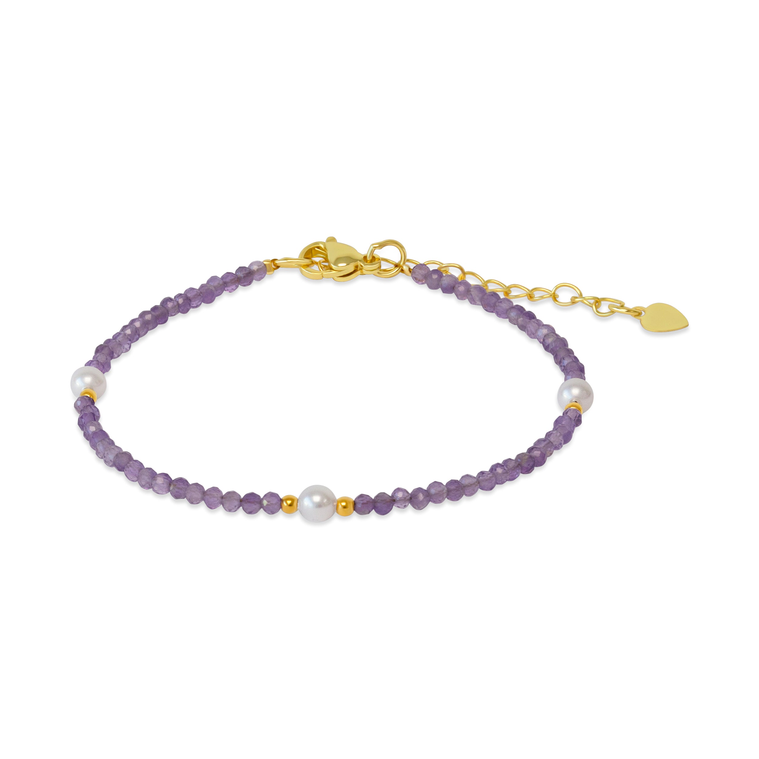 Kralenarmband toermalijn en schelpparels