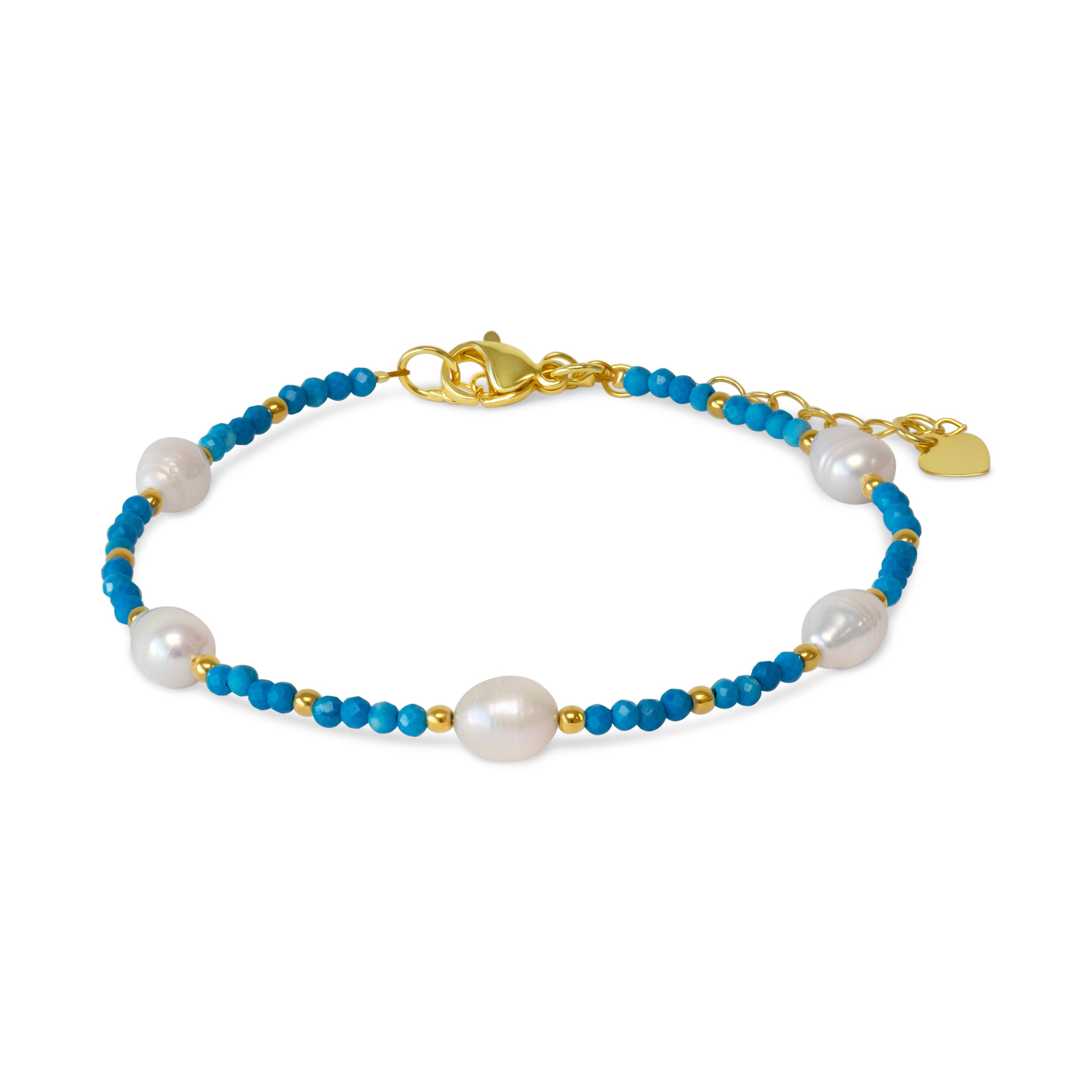 Turquoise Pearl Beaded Bracelet