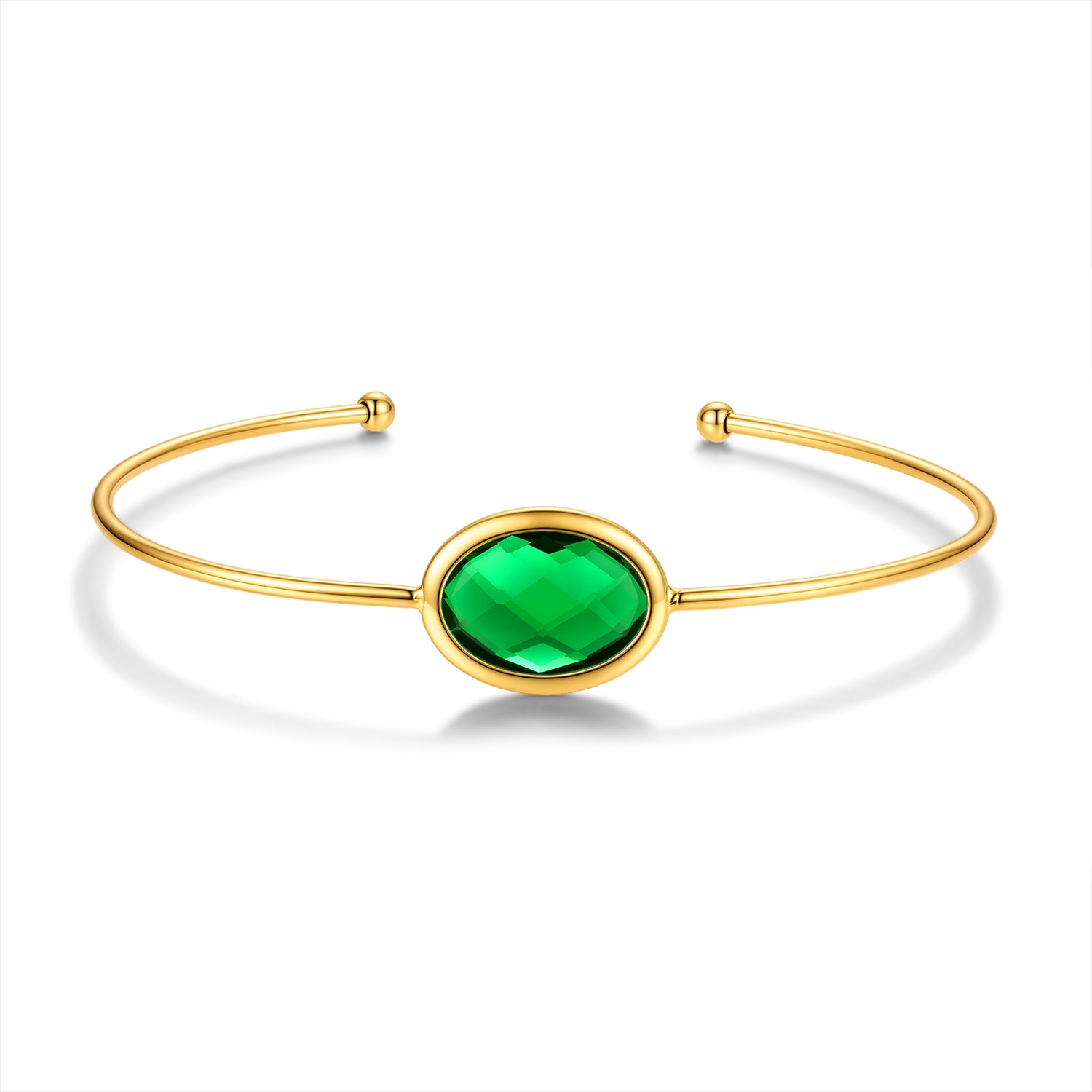Armband met rode glazen stenen