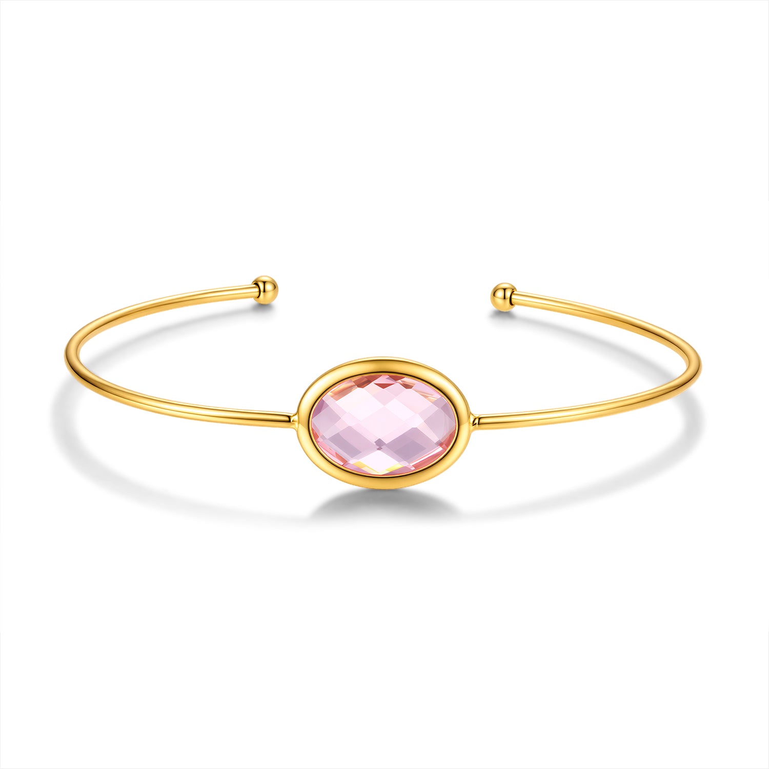 Armband met rode glazen stenen