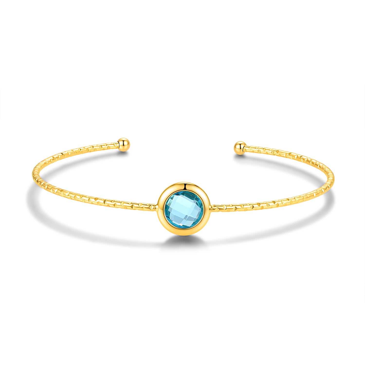 Round Glass Stone Bangle