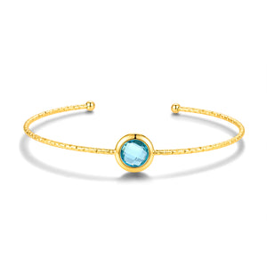 Round Glass Stone Bangle