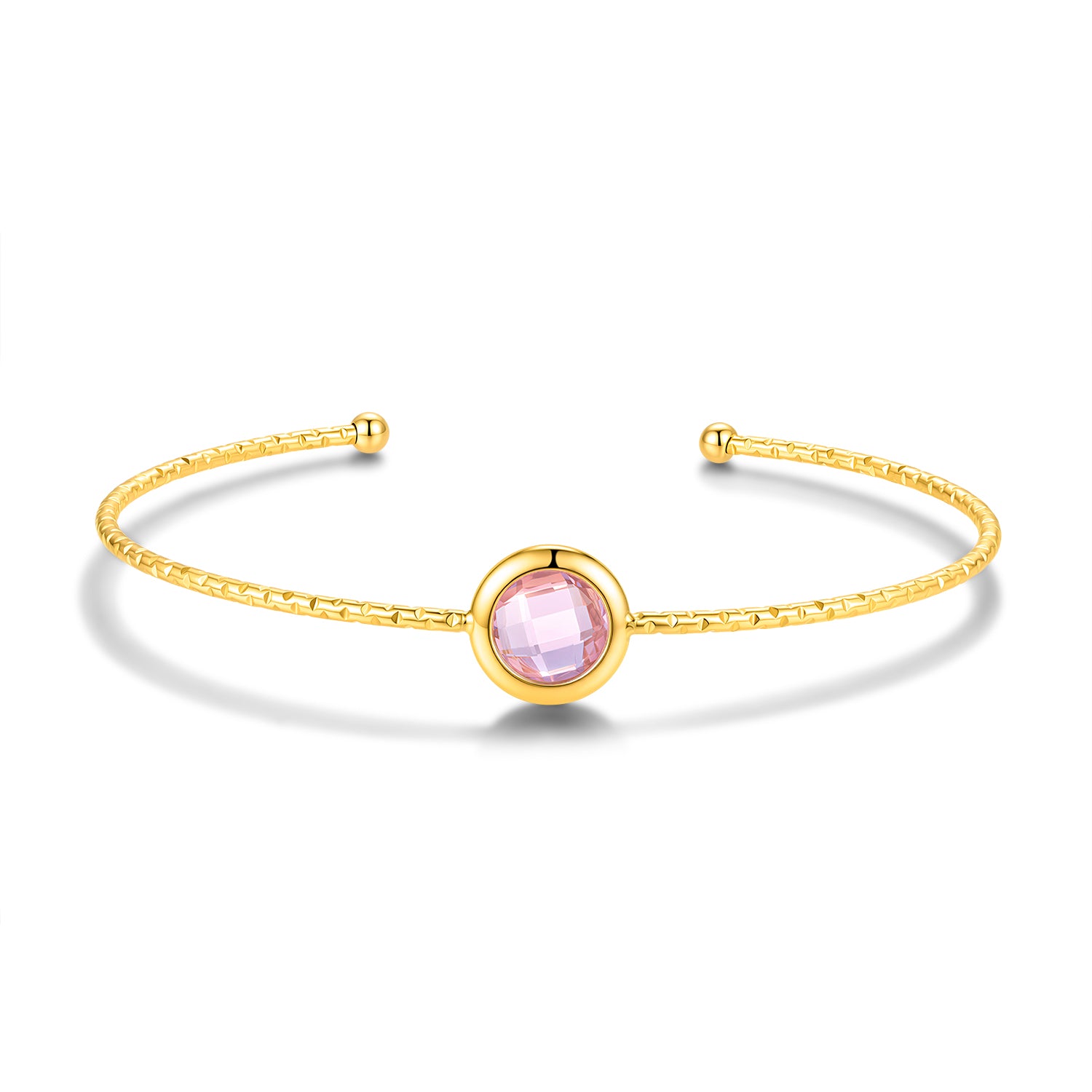 Round Glass Stone Bangle