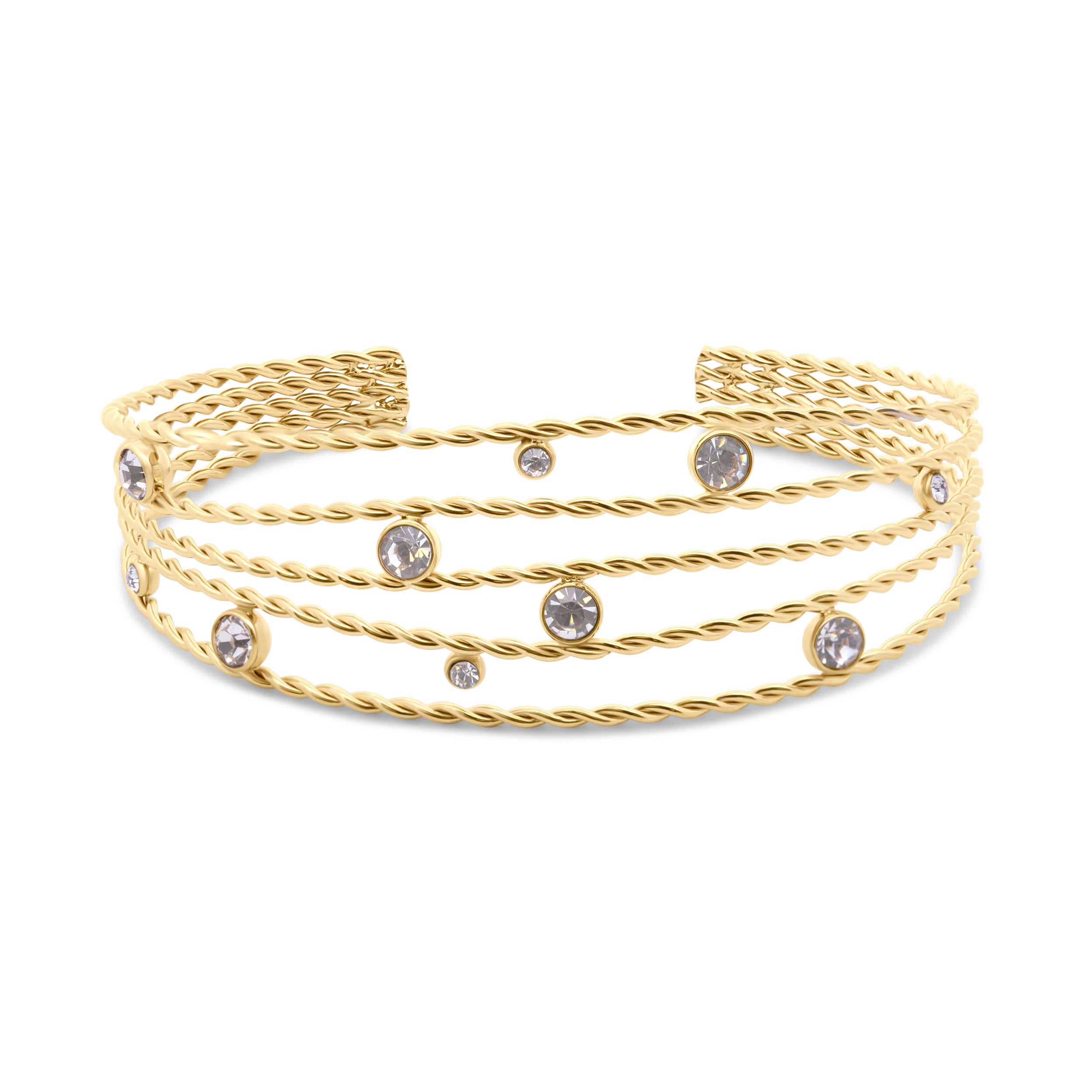 Cubic Zirconia Open Bangle