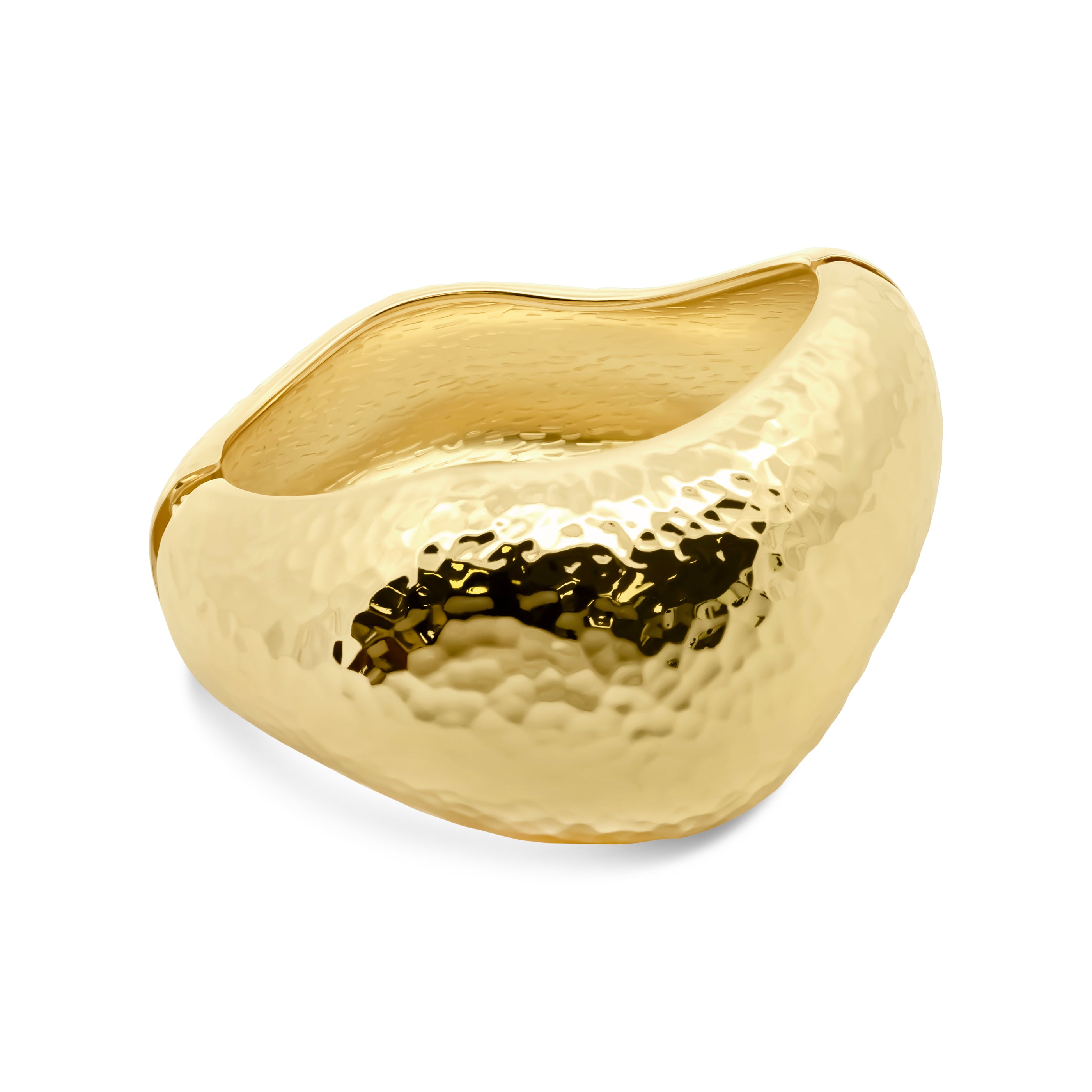 Bold Organic Hammered Bangle