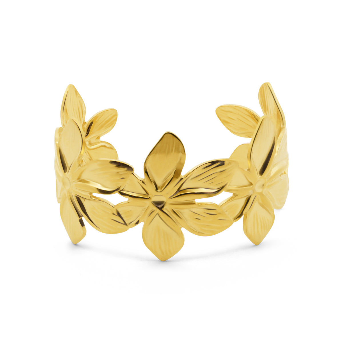Floral Open Bangle