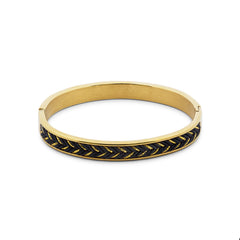 Braided Bangle with Gold Thread