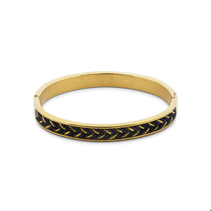 Braided Bangle with Gold Thread