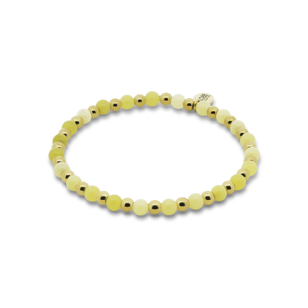 Kralenarmband met perzikkleurige aventurijnkralen