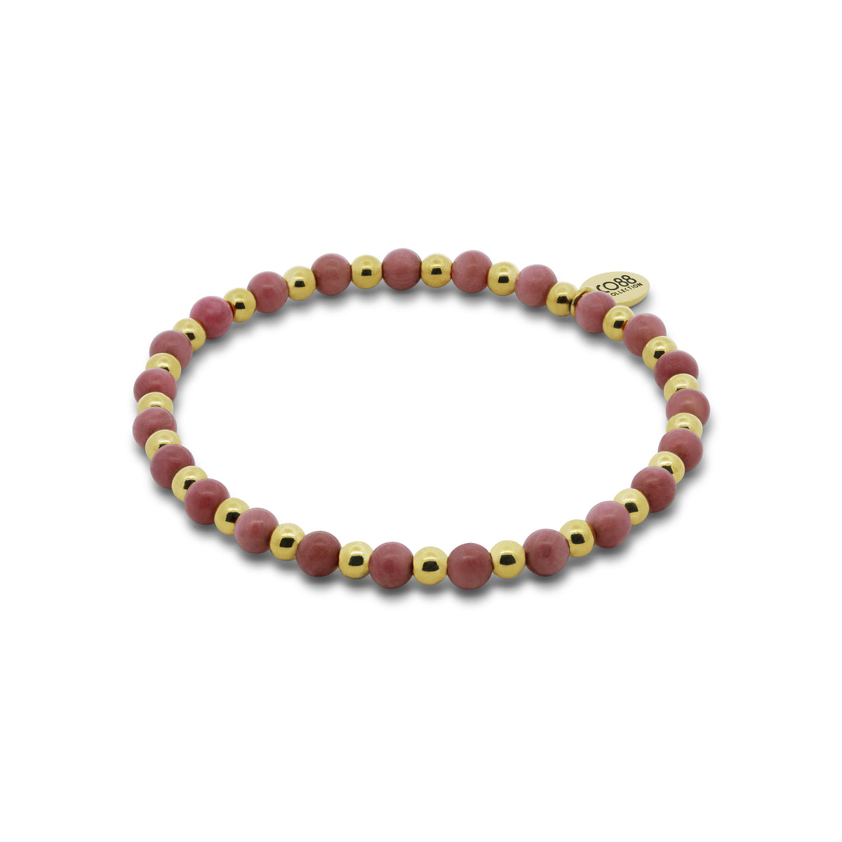 Kralenarmband met perzikkleurige aventurijnkralen