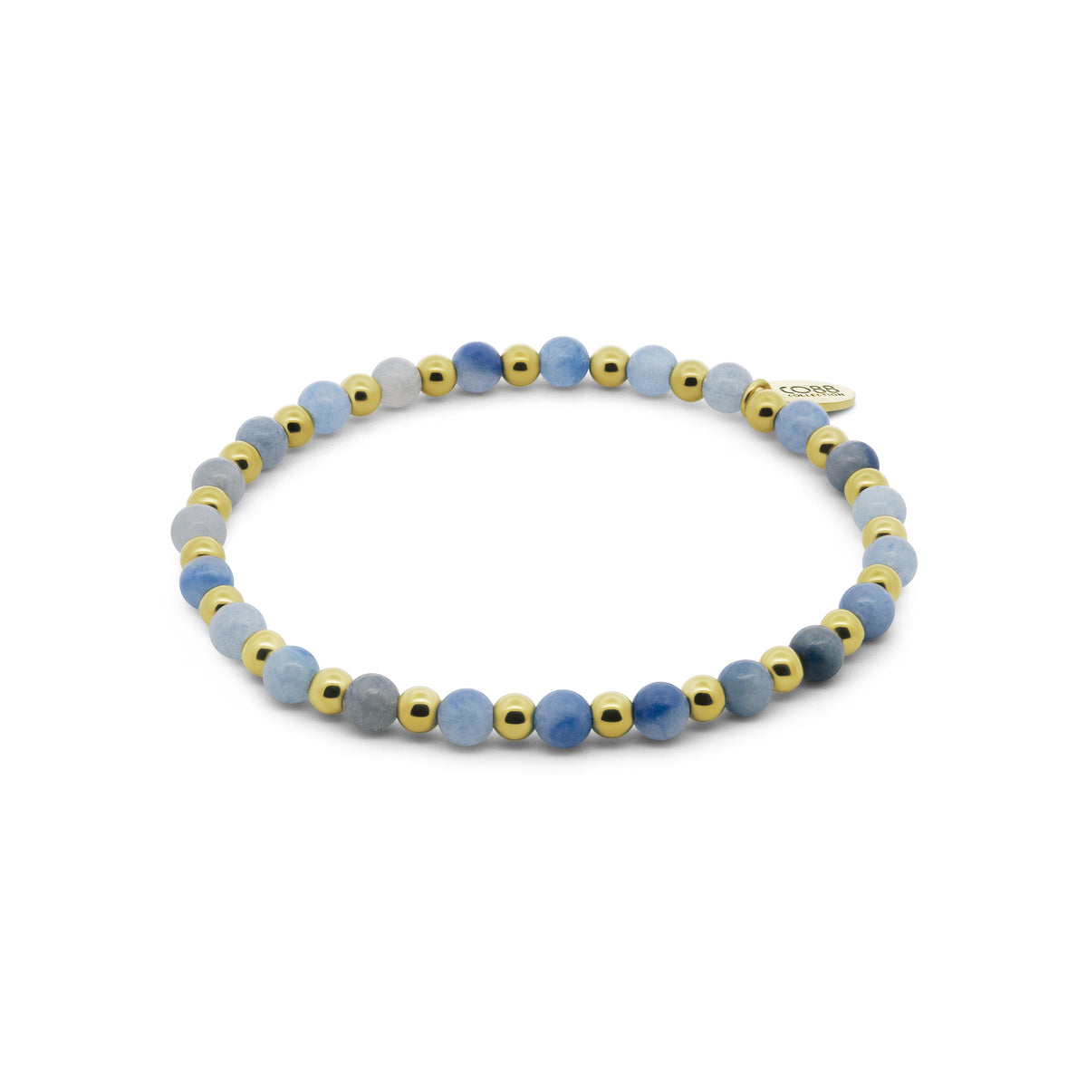 Kralenarmband met perzikkleurige aventurijnkralen